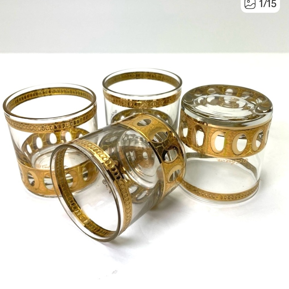 Antigua Culver Set of 4  Glassware Lowball Barware